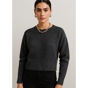 Eileen Fisher Cashmere Sweater Women's XS Gray Crew Neck Long Sleeve Pullover